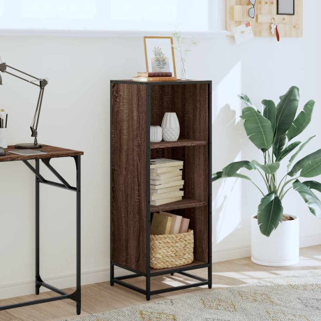 vidaXL Boekenkast 40x35x107,5 cm bewerkt hout bruin eikenkleur afbeelding3 - 1