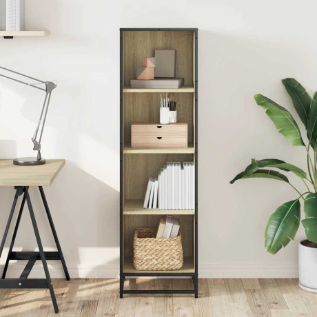 vidaXL Boekenkast 40x35x139 cm bewerkt hout sonoma eikenkleurig afbeelding3 - 1