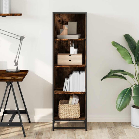 vidaXL Boekenkast 40x35x139 cm bewerkt hout gerookt eikenkleurig afbeelding3 - 1