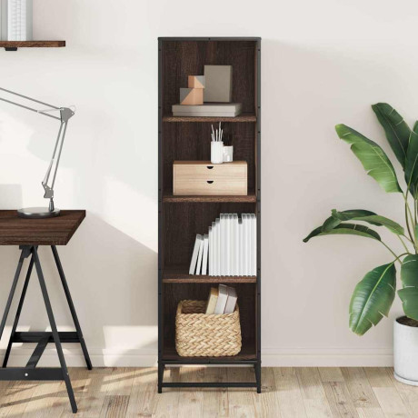 vidaXL Boekenkast 40x35x139 cm bewerkt hout bruin eikenkleur afbeelding3 - 1