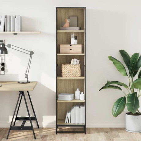 vidaXL Boekenkast 40x35x170,5 cm bewerkt hout sonoma eikenkleurig afbeelding3 - 1