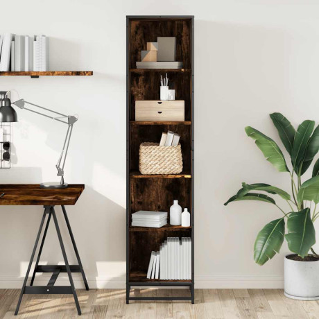 vidaXL Boekenkast 40x35x170,5 cm bewerkt hout gerookt eikenkleurig afbeelding3 - 1