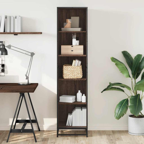 vidaXL Boekenkast 40x35x170,5 cm bewerkt hout bruin eikenkleur afbeelding3 - 1