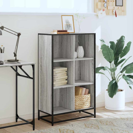 vidaXL Boekenkast 65,5x33x107,5cm bewerkt hout grijs sonoma eikenkleur afbeelding3 - 1