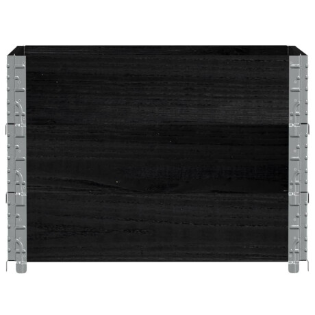 vidaXL Plantenbak 80x60 cm massief grenenhout zwart afbeelding3 - 1