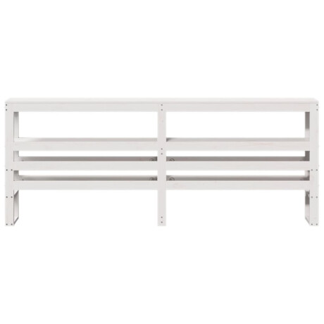 vidaXL Hoofdbord met schappen 180 cm massief grenenhout wit afbeelding3 - 1