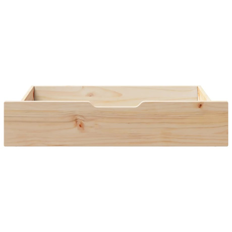 vidaXL Bedlades 2 st met wieltjes 85x55x17 cm massief grenenhout afbeelding3 - 1