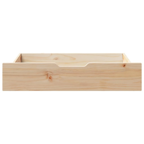 vidaXL Bedlades 2 st met wieltjes 80x55x17 cm massief grenenhout afbeelding3 - 1