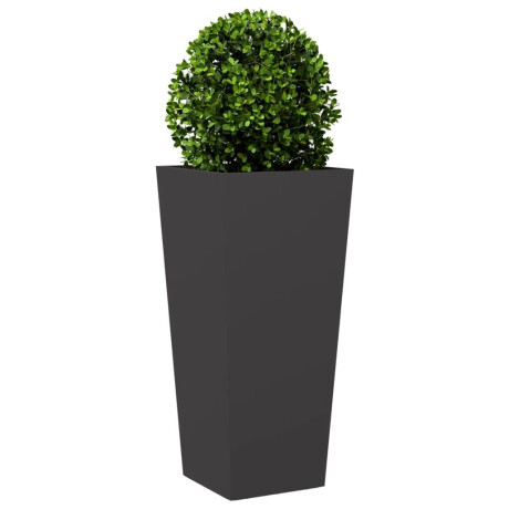 vidaXL Plantenbak 35x35x75 cm staal zwart afbeelding3 - 1