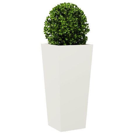 vidaXL Plantenbak 35x35x75 cm staal wit afbeelding3 - 1