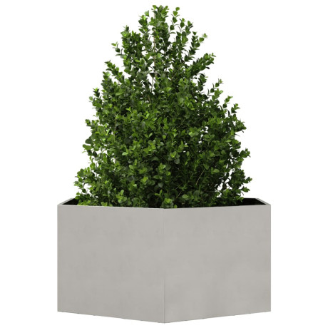 vidaXL Plantenbak zeshoek 104x90x45 cm roestvrijstaal afbeelding3 - 1