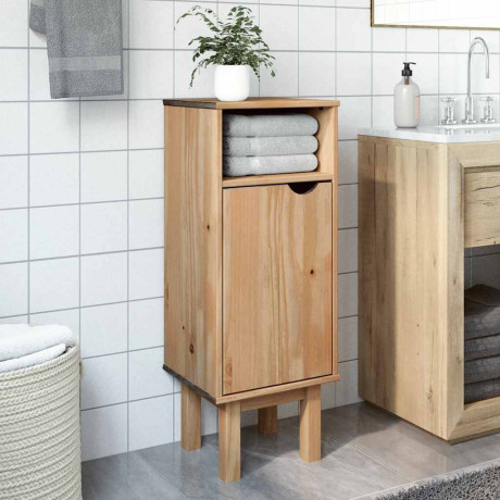 vidaXL Badkamerkast OTTA 35x30x90 cm massief grenenhout afbeelding3 - 1