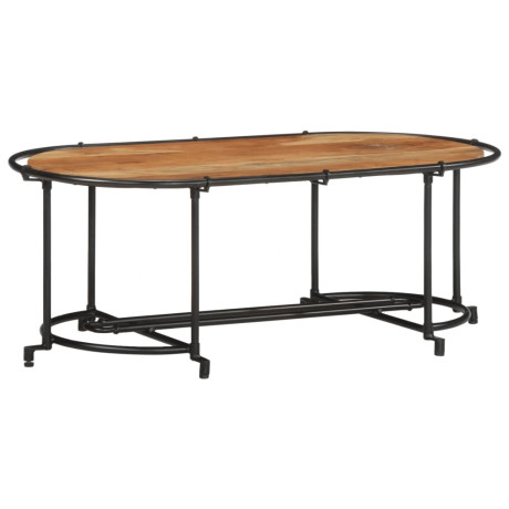 vidaXL Salontafel 110x55x40 cm massief acaciahout afbeelding3 - 1