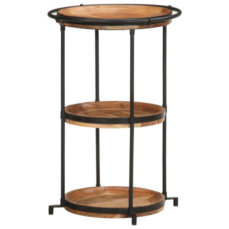 vidaXL Bijzettafel Ø55x83 cm massief acaciahout afbeelding3 - 1