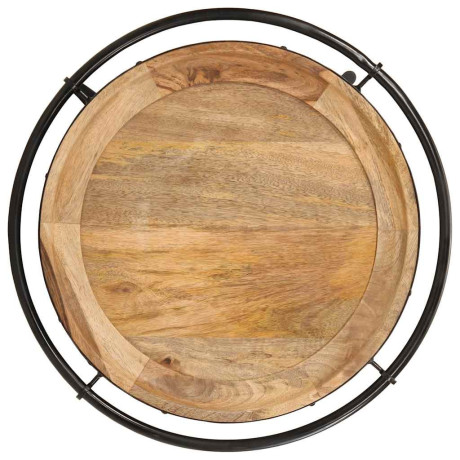 vidaXL Bijzettafel Ø55x60 cm massief mangohout afbeelding3 - 1