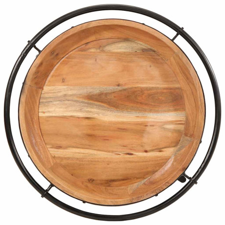 vidaXL Bijzettafel Ø55x60 cm massief acaciahout afbeelding3 - 1