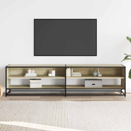 vidaXL Tv-meubel 180,5x40x46 cm bewerkt hout sonoma eikenkleurig afbeelding3 - 1
