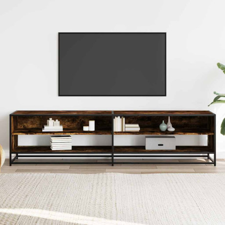 vidaXL Tv-meubel 180,5x40x46 cm bewerkt hout gerookt eikenkleur afbeelding3 - 1