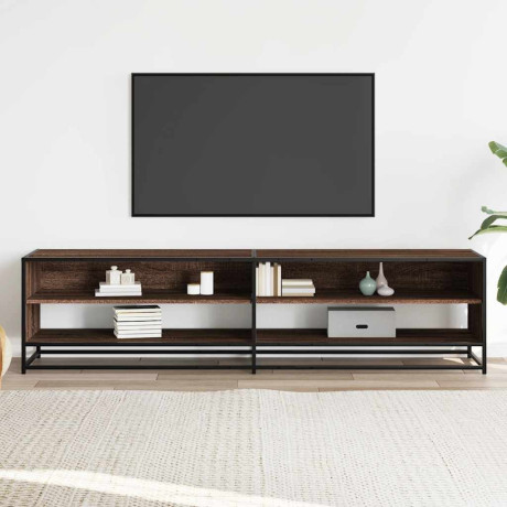 vidaXL Tv-meubel 180,5x40x46 cm bewerkt hout bruin eikenkleurig afbeelding3 - 1