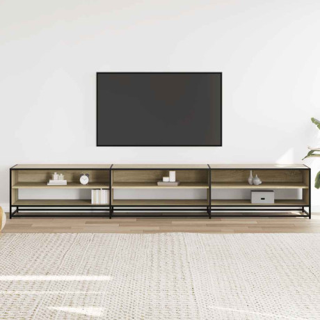vidaXL Tv-meubel 270x40x46 cm bewerkt hout sonoma eikenkleurig afbeelding3 - 1
