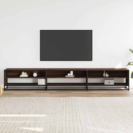 vidaXL Tv-meubel 270x40x46 cm bewerkt hout bruin eikenkleurig afbeelding3 - 1