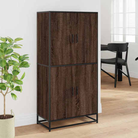 vidaXL Hoge kast 68x35x139 cm bewerkt hout bruin eikenkleurig afbeelding3 - 1
