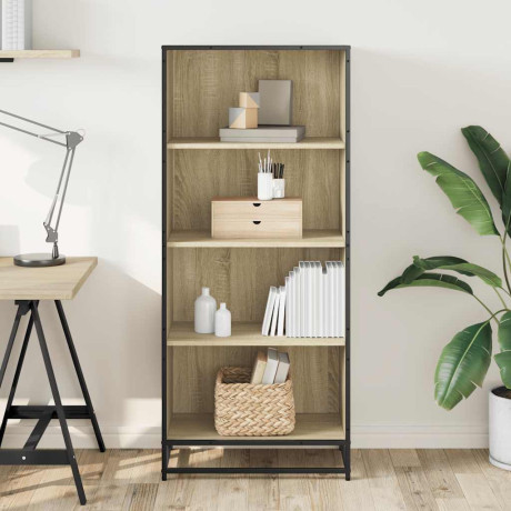 vidaXL Boekenkast 60x35x139 cm bewerkt hout sonoma eikenkleurig afbeelding3 - 1