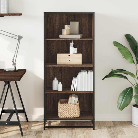 vidaXL Boekenkast 60x35x139 cm bewerkt hout bruin eikenkleurig afbeelding3 - 1
