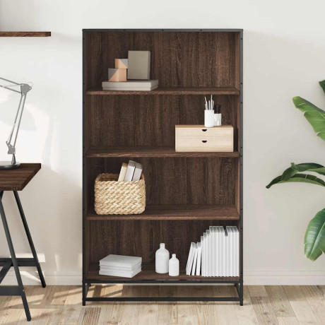 vidaXL Boekenkast 80,5x35x139 cm bewerkt hout bruin eikenkleurig afbeelding3 - 1