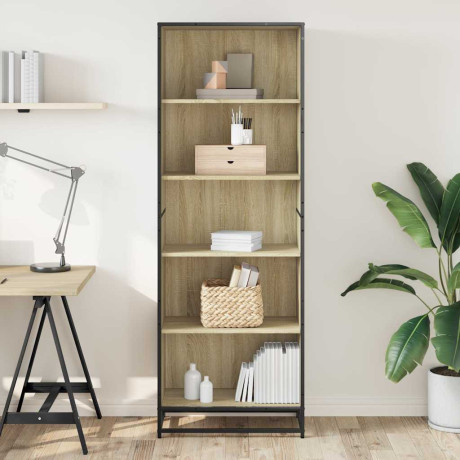 vidaXL Boekenkast 60x35x170,5 cm bewerkt hout sonoma eikenkleurig afbeelding3 - 1