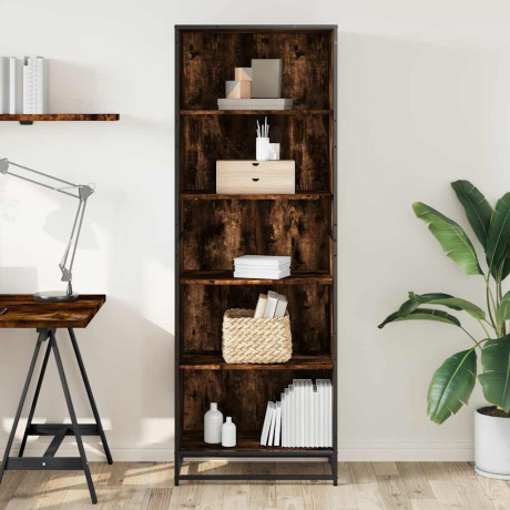 vidaXL Boekenkast 60x35x170,5 cm bewerkt hout gerookt eikenkleurig afbeelding3 - 1