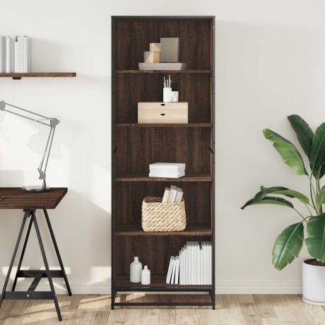 vidaXL Boekenkast 60x35x170,5 cm bewerkt hout bruin eikenkleurig afbeelding3 - 1