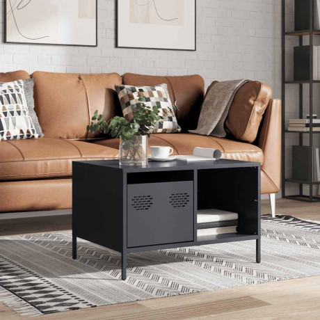 vidaXL Salontafel 68,5x50x43,5 cm koudgewalst staal antracietkleurig afbeelding3 - 1
