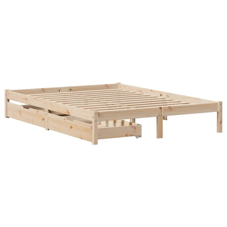 vidaXL Bedframe zonder matras massief grenenhout 135x190 cm afbeelding3 - 1