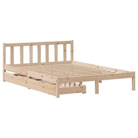 vidaXL Bedframe zonder matras massief grenenhout 135x190 cm afbeelding3 - 1