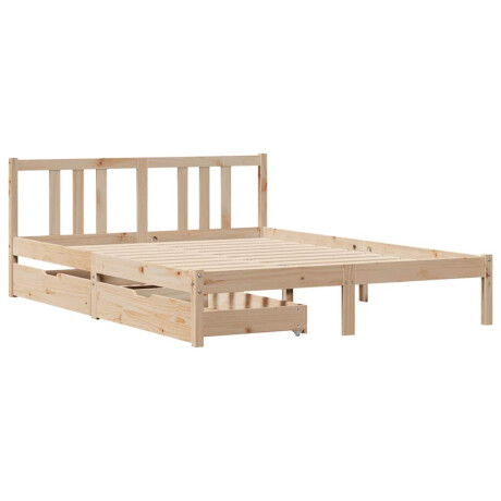vidaXL Bedframe zonder matras massief grenenhout 135x190 cm afbeelding3 - 1