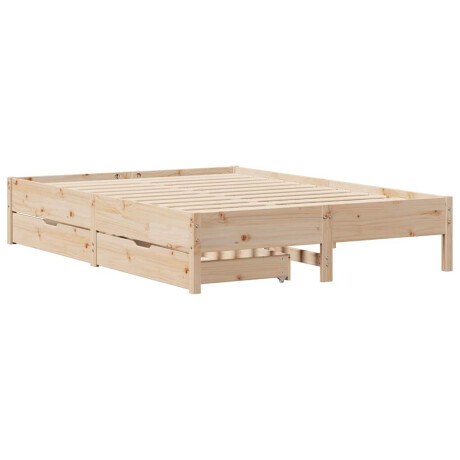 vidaXL Bedframe zonder matras massief grenenhout 135x190 cm afbeelding3 - 1