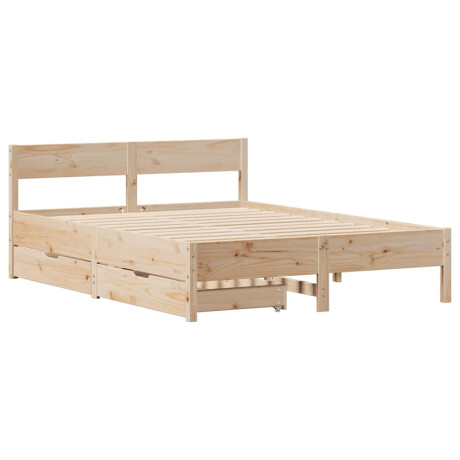 vidaXL Bedframe zonder matras massief grenenhout 135x190 cm afbeelding3 - 1