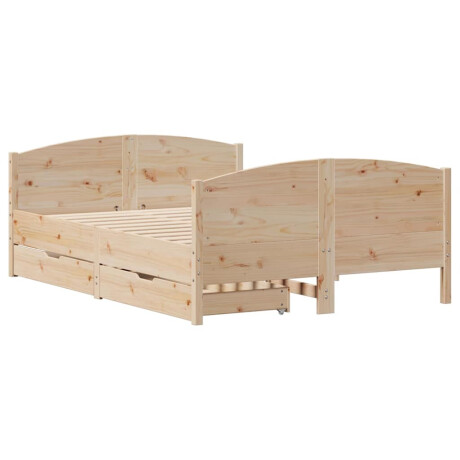 vidaXL Bedframe zonder matras massief grenenhout 135x190 cm afbeelding3 - 1