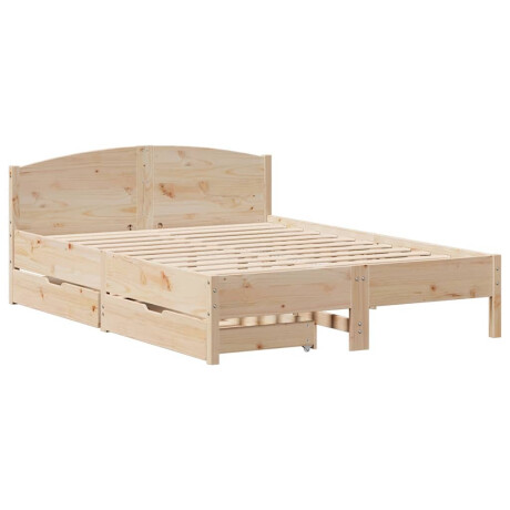 vidaXL Bedframe zonder matras massief grenenhout 135x190 cm afbeelding3 - 1