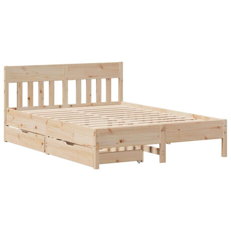 vidaXL Bedframe zonder matras massief grenenhout 135x190 cm afbeelding3 - 1