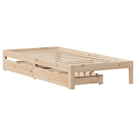 vidaXL Bedframe met lades 100x200 cm massief grenenhout afbeelding3 - 1