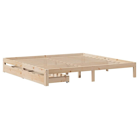 vidaXL Bedframe met lades massief grenenhout 200x200 cm afbeelding3 - 1