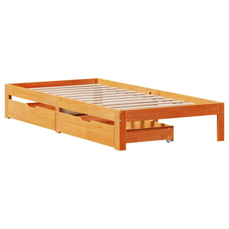 vidaXL Bedframe met lades massief grenenhout wasbruin 90x190 cm afbeelding3 - 1