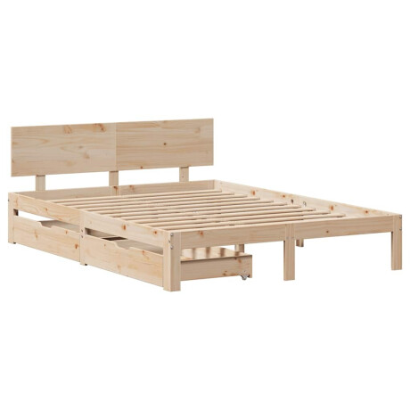 vidaXL Bedframe met lades massief grenenhout 150x200 cm afbeelding3 - 1