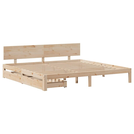 vidaXL Bedframe met lades massief grenenhout 200x200 cm afbeelding3 - 1