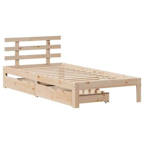vidaXL Bedframe met lades massief grenenhout 90x190 cm afbeelding3 - 1