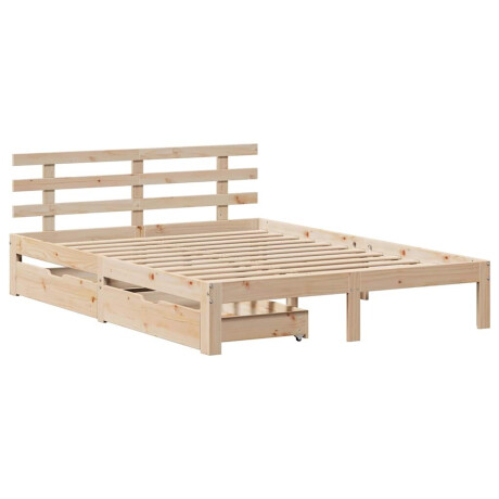 vidaXL Bedframe met lades massief grenenhout 150x200 cm afbeelding3 - 1