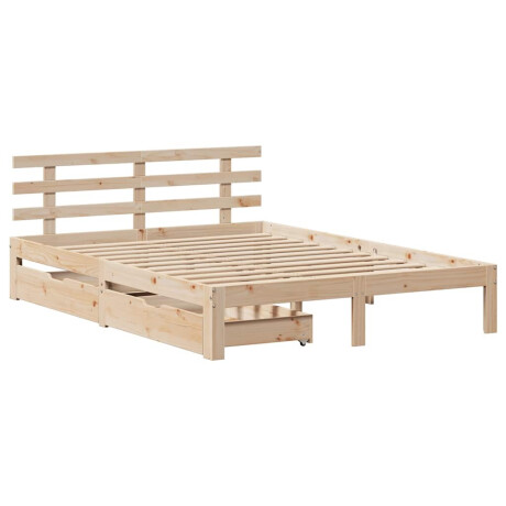 vidaXL Bedframe met lades massief grenenhout 160x200 cm afbeelding3 - 1