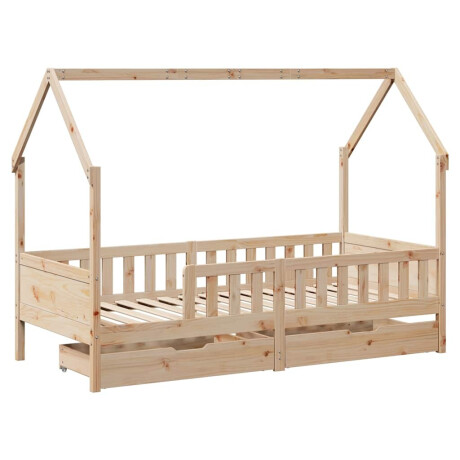 vidaXL Kinderbedframe met lades 90x190 cm massief grenenhout afbeelding3 - 1